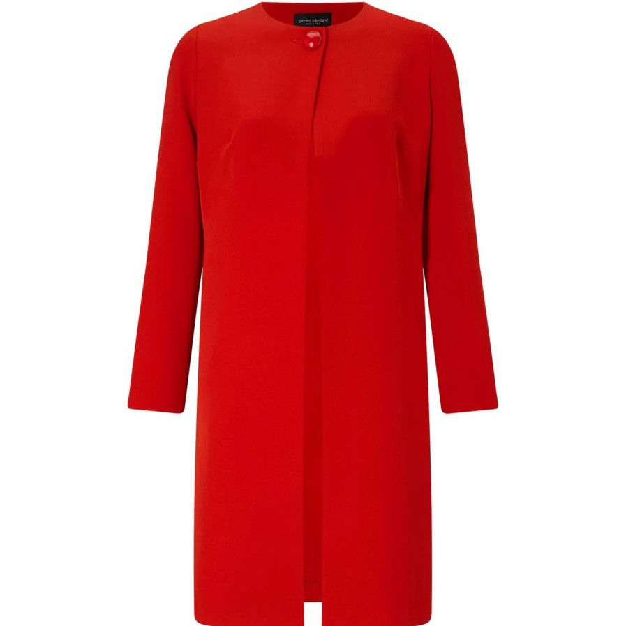 Hot * James Lakeland One Button Crepe Coat