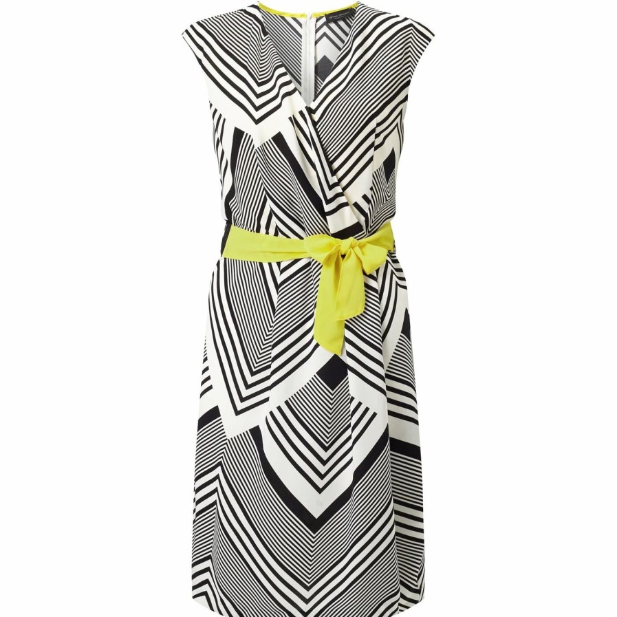 Wholesale * James Lakeland Chevron Stripe Pleat Dress