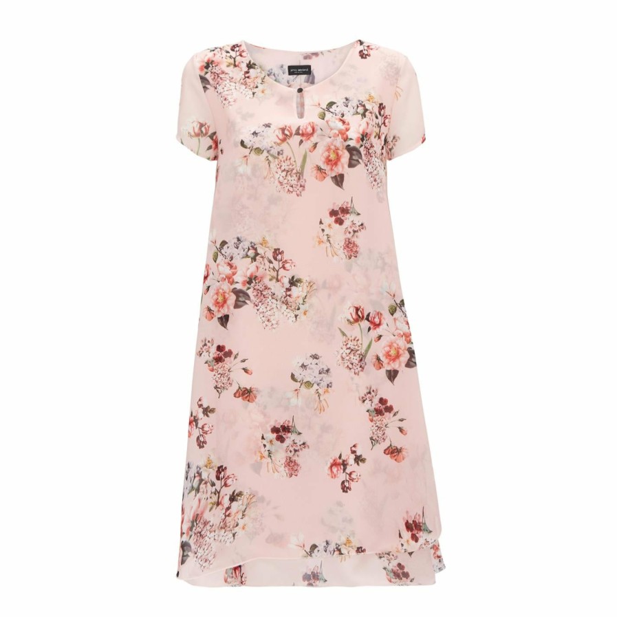 Online * James Lakeland Cap Sleeve Floral Wave Hem Dress