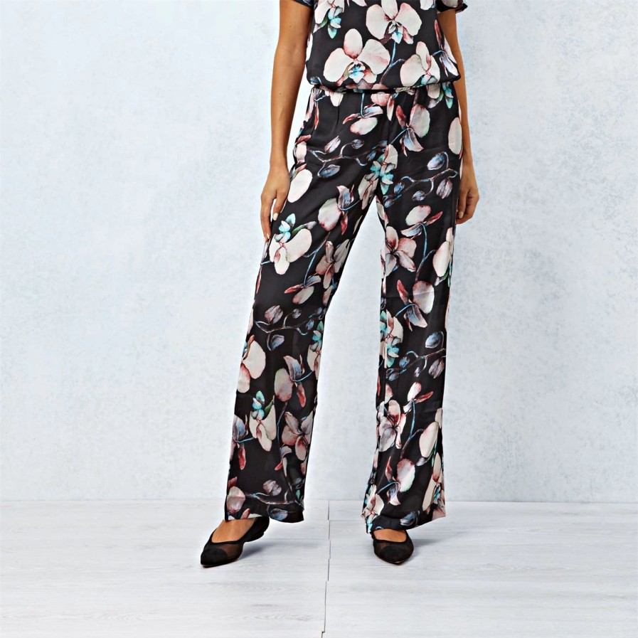 Wholesale * James Lakeland Wide Leg Floral Print Pants