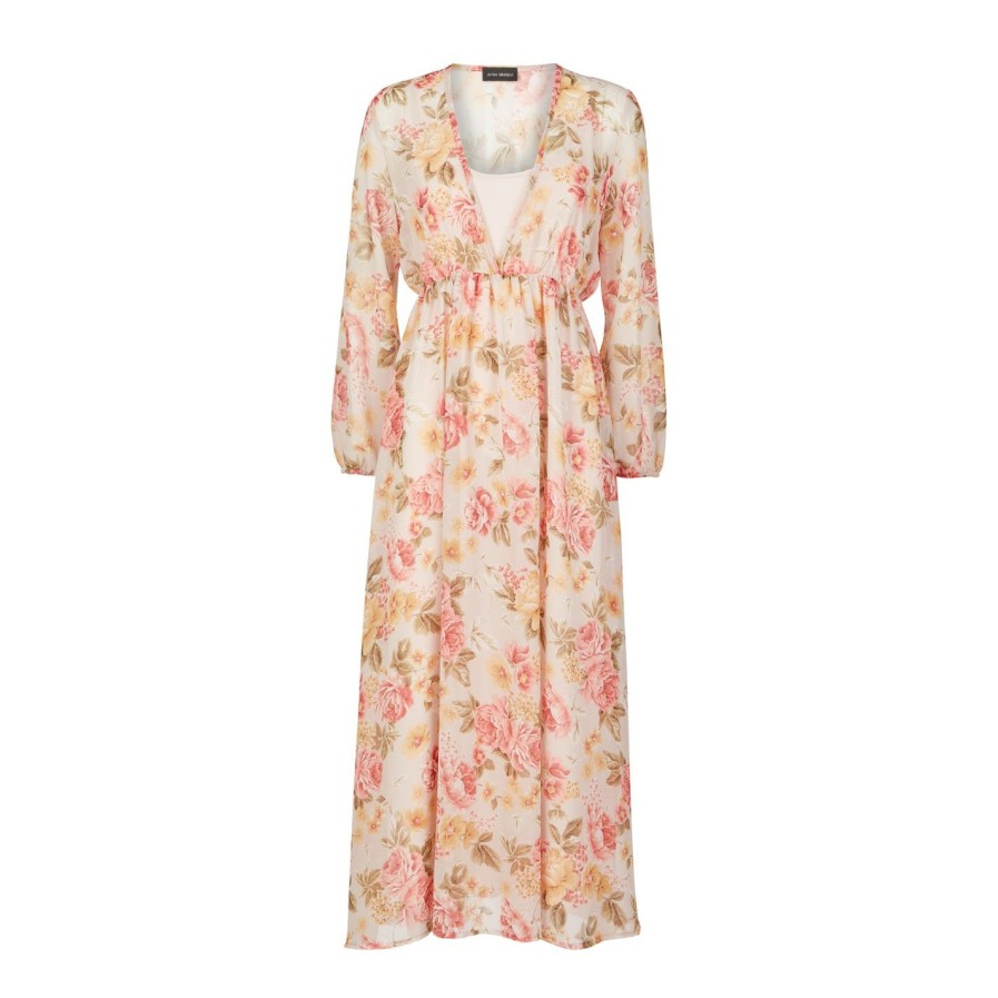 Best * James Lakeland Floral Chiffon Maxi Dress