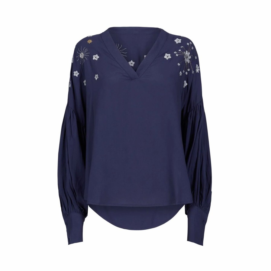 Hot * James Lakeland Embroidered Blouse