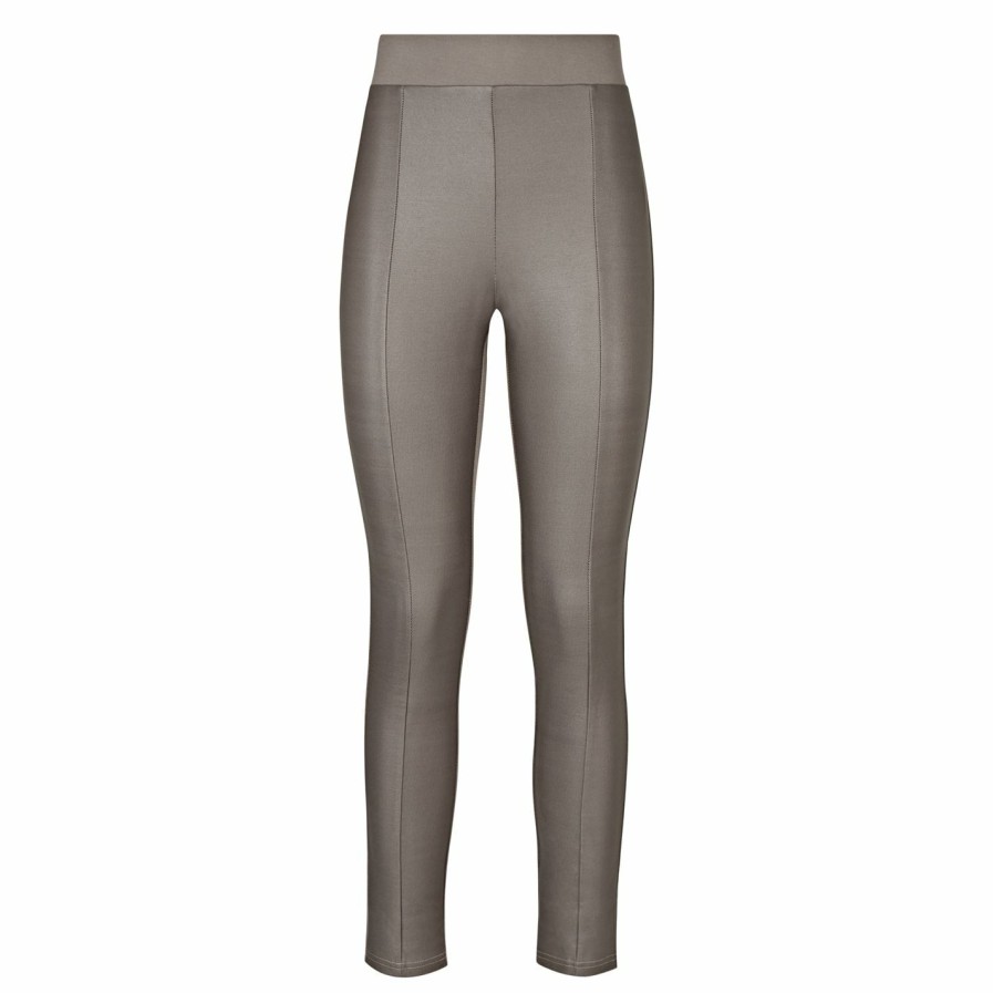 Clearance * James Lakeland Front Faux Leather Trousers