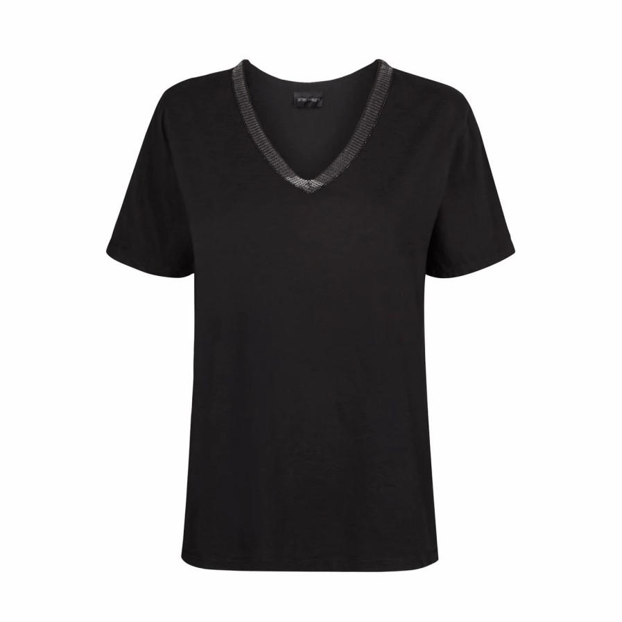 Clearance * James Lakeland Sequin Trim T-Shirt