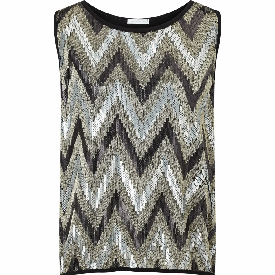 Online * James Lakeland Zag Sequin Top