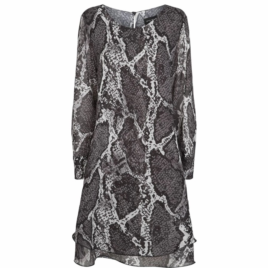 Clearance * James Lakeland Python Long Sleeve Wave Hem Dress