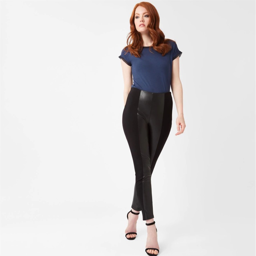 Clearance * James Lakeland Faux Leather Jersey Trousers