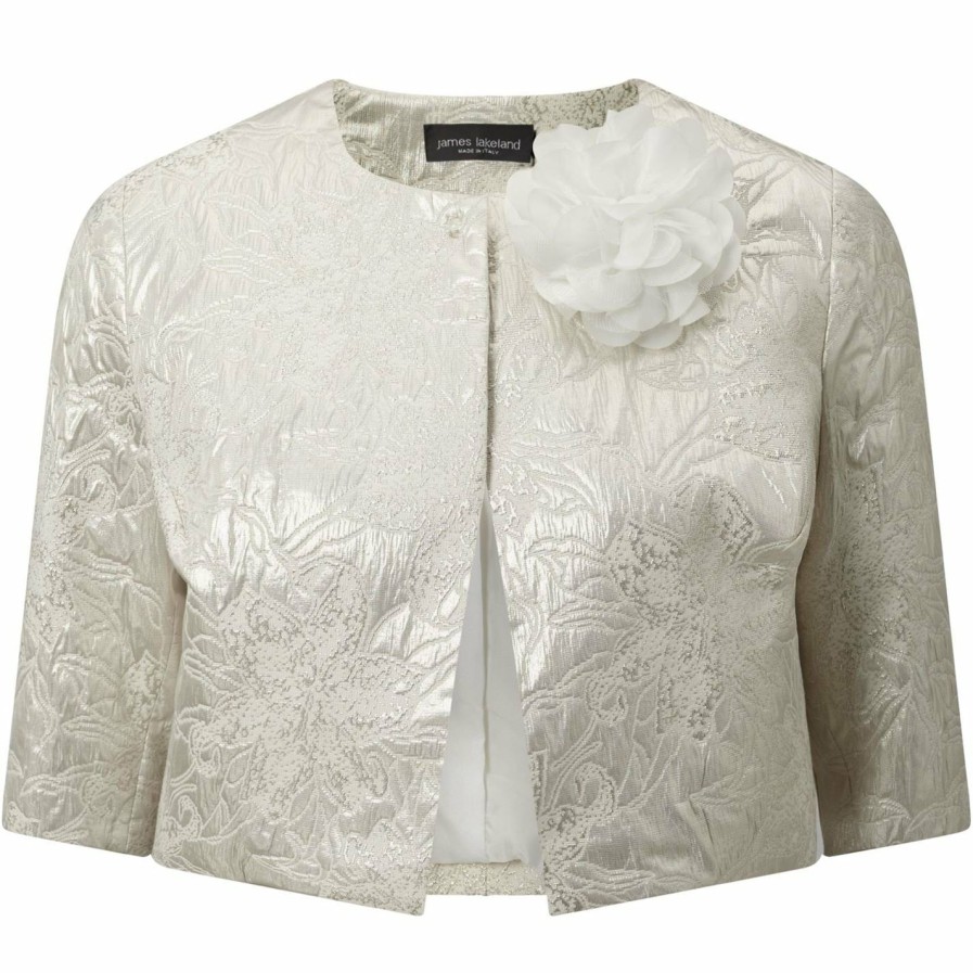 New * James Lakeland Shimmer Short Jacquard Jacket