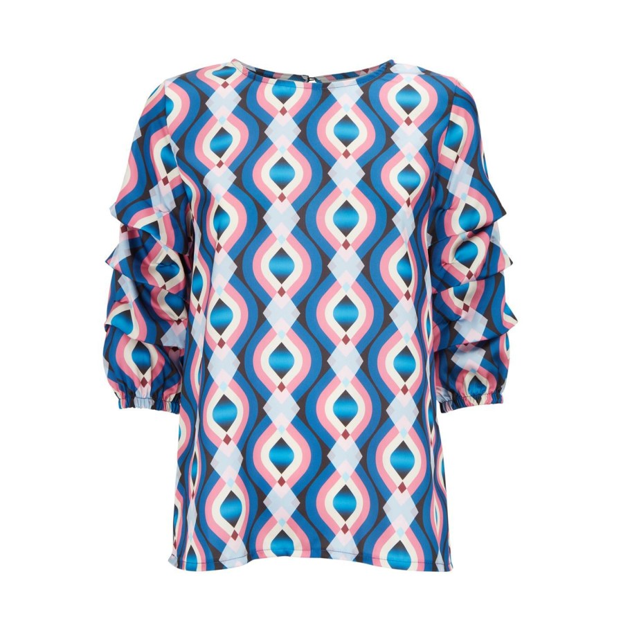 Hot * James Lakeland Geometric Print Blouse