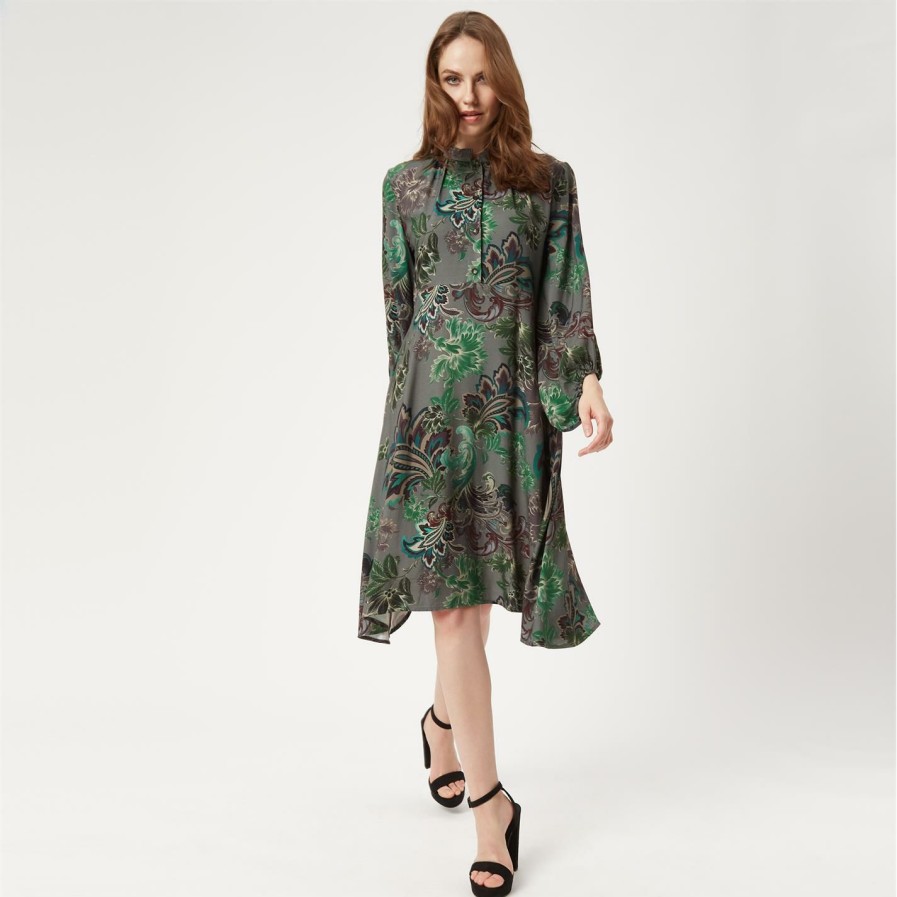 Clearance * James Lakeland Leaf Print Dress