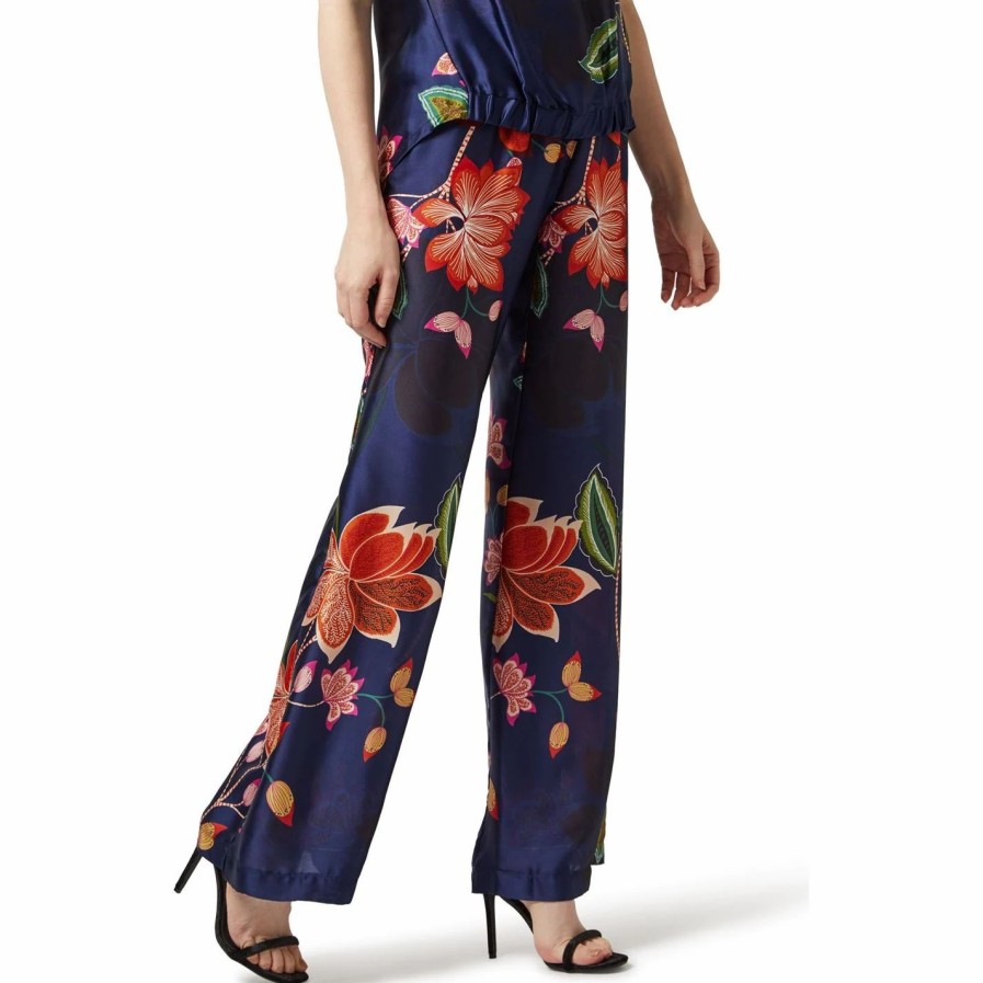 New * James Lakeland Wide Leg Floral Print Trouser