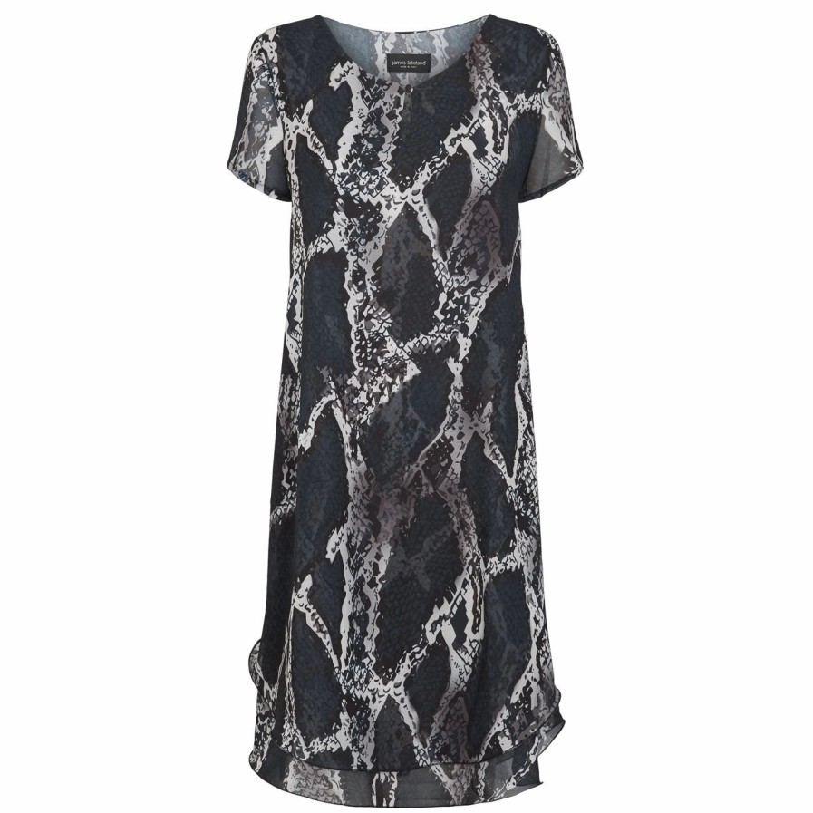 New * James Lakeland Python Print Wave Hem Dress