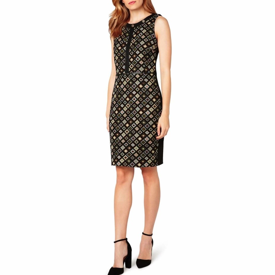 Hot * James Lakeland Jacquard Pattern Dress