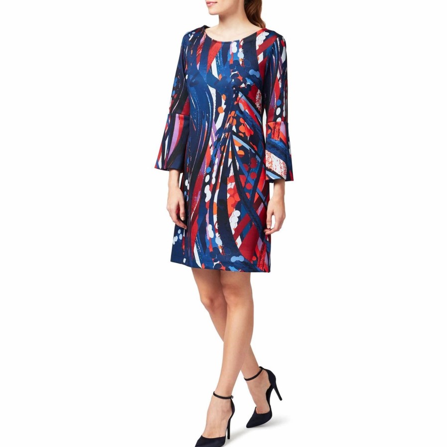 New * James Lakeland Printed Flute Sleeve Dress