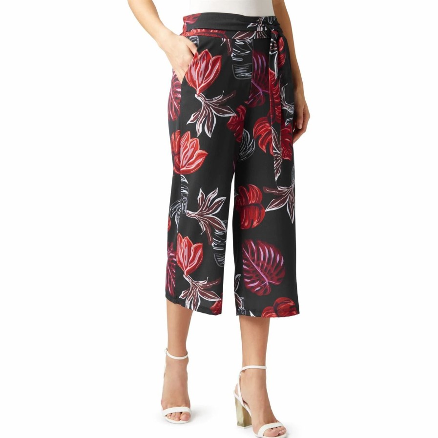 Hot * James Lakeland Printed Bow Waist Culottes