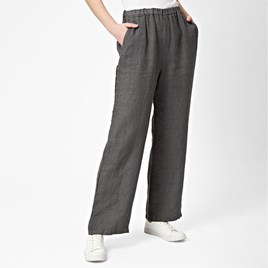 Wholesale * James Lakeland Wide Leg Linen Trousers