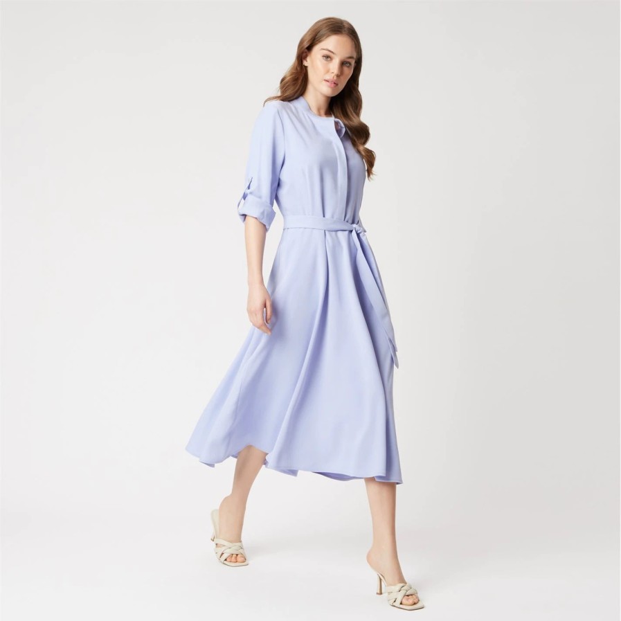 Clearance * James Lakeland Roll Sleeve Midi Dress