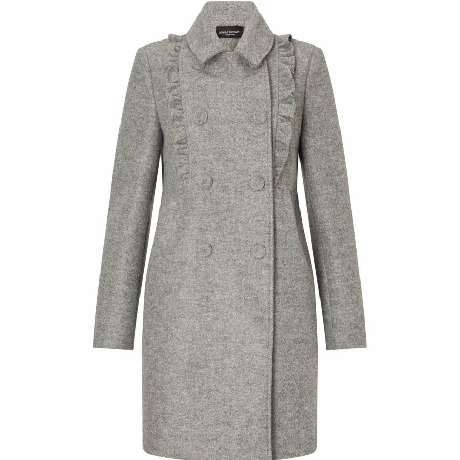 New * James Lakeland Ruffle Front Coat