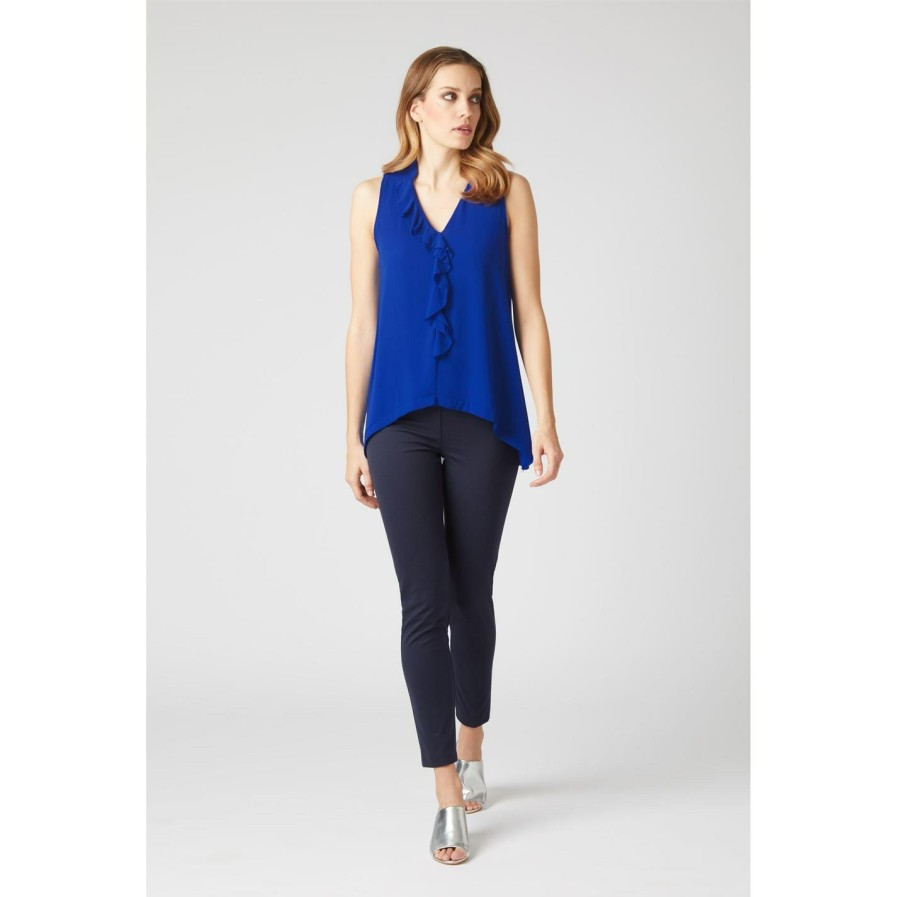 Clearance * James Lakeland Ruffle Front Top