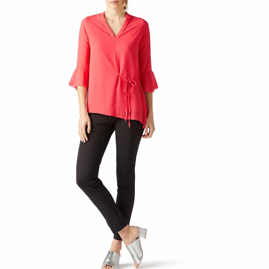 Online * James Lakeland Side Tie V-Neck Blouse