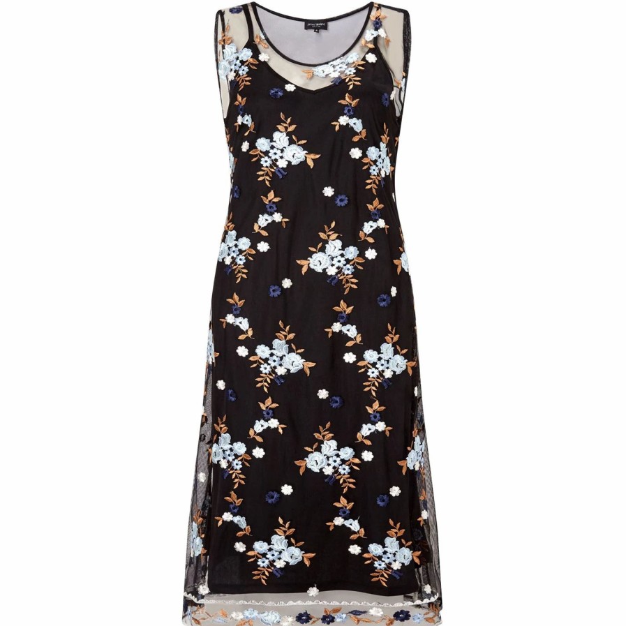 Online * James Lakeland Embroidered Midi Dress