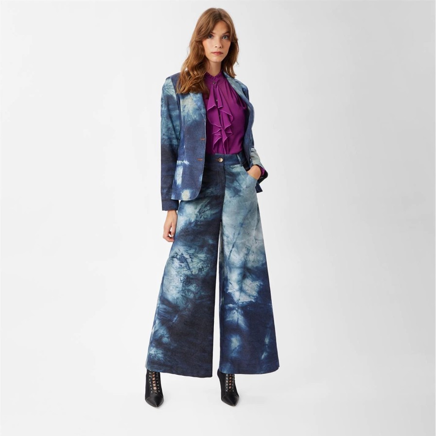 Best * James Lakeland Denim Tie Dye Blazer