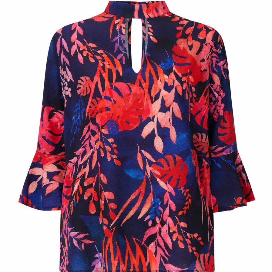 Wholesale * James Lakeland Tropical Print Blouse