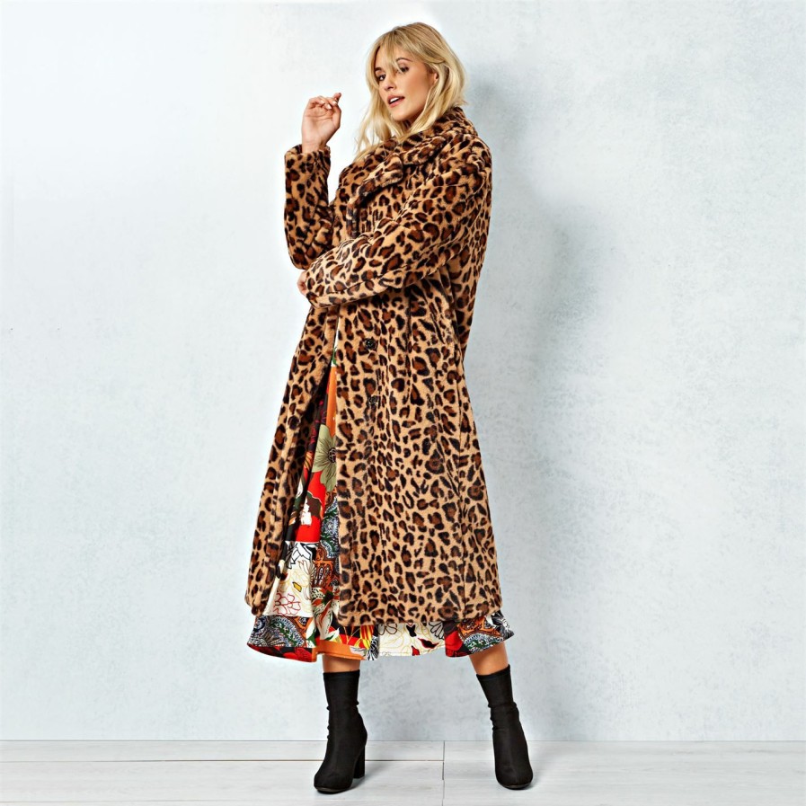 Best * James Lakeland Leopard Faux Fur Coat