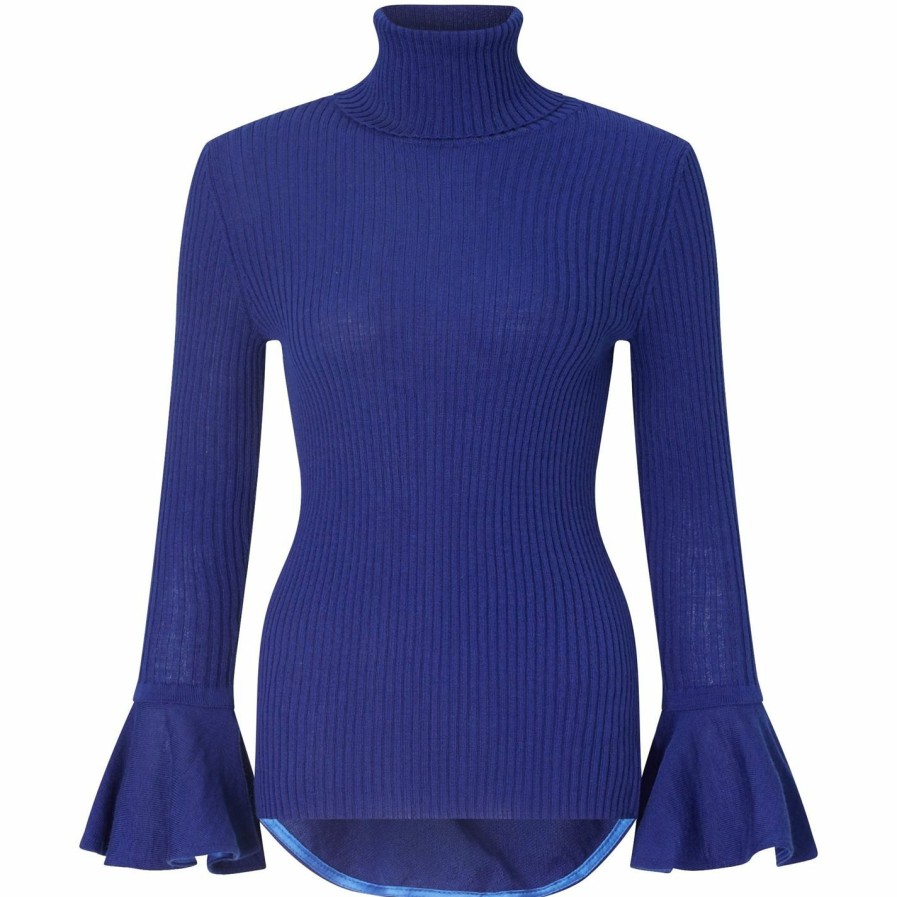 Best * James Lakeland Polo Neck Ruffle Cufknitwear