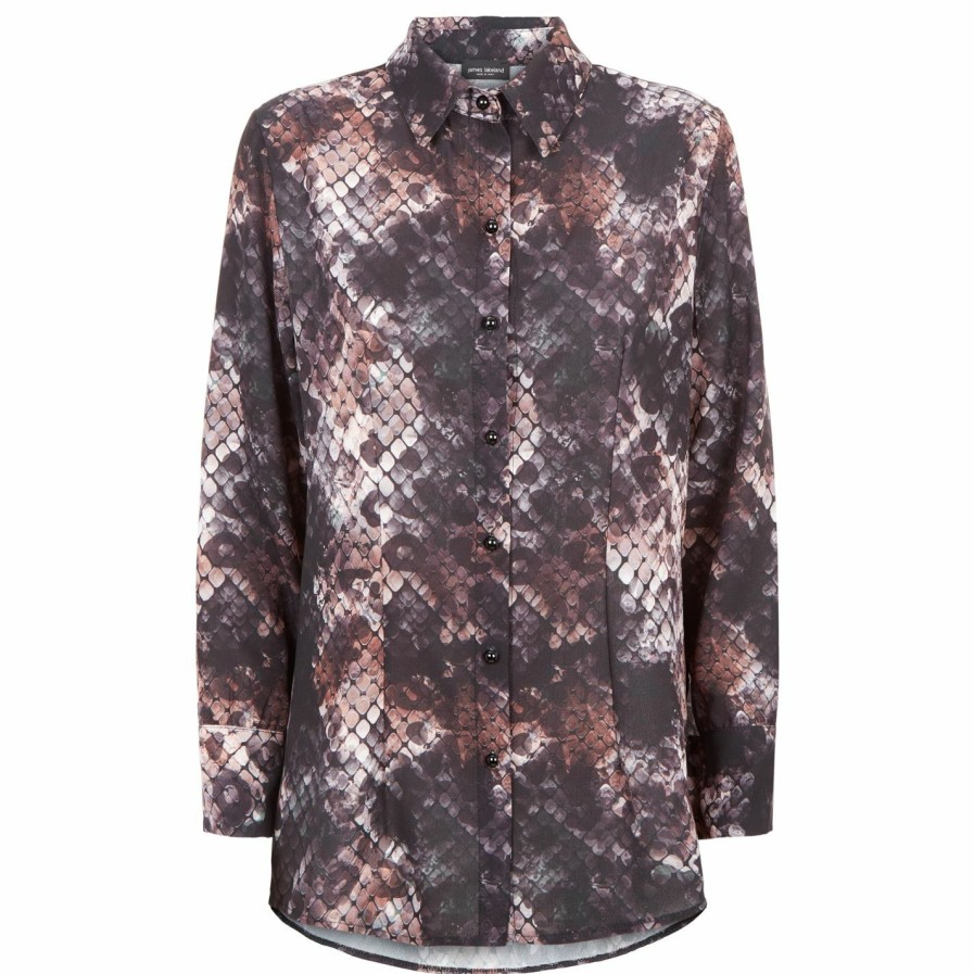 Clearance * James Lakeland Mandarin Collar Blouse