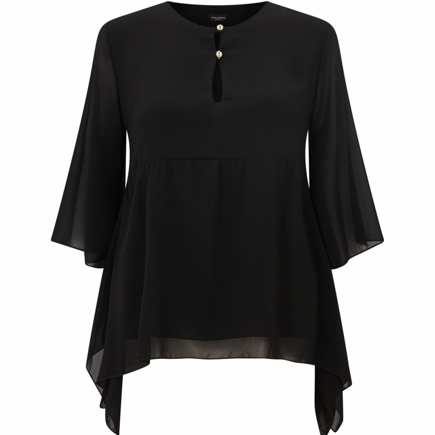 Best * James Lakeland Keyhole Neck Blouse