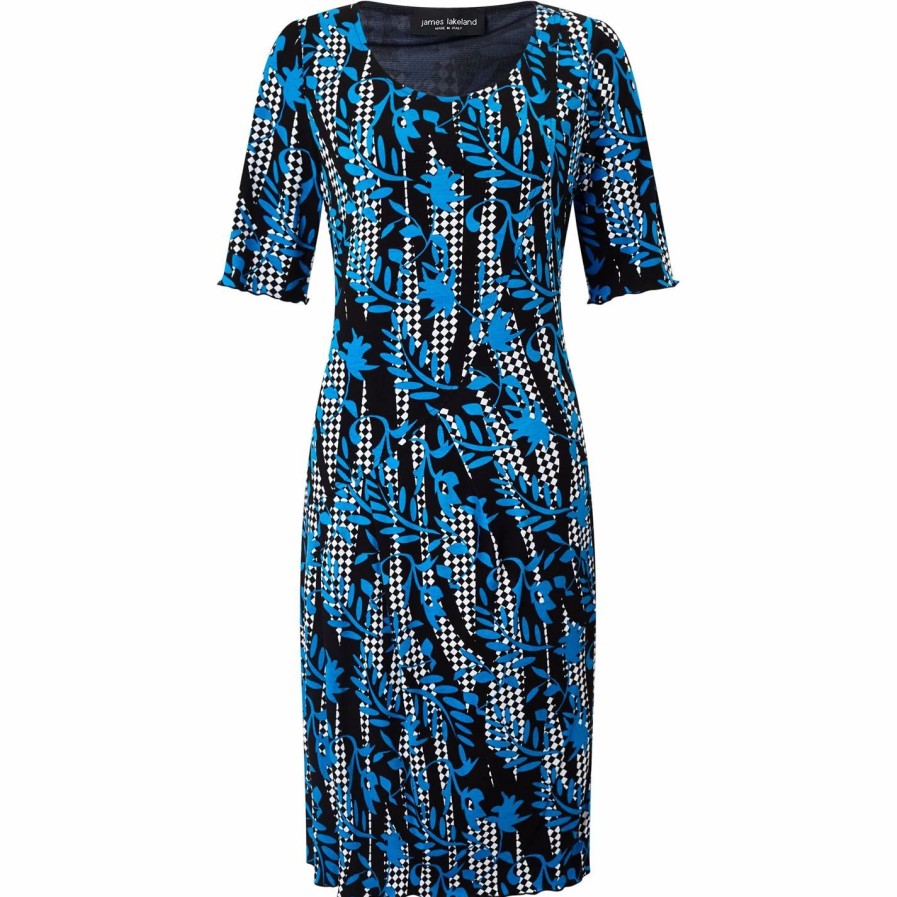 New * James Lakeland Printed Cut Pleat Dress