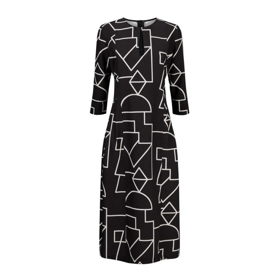 Best * James Lakeland Geometric Print Midi Dress