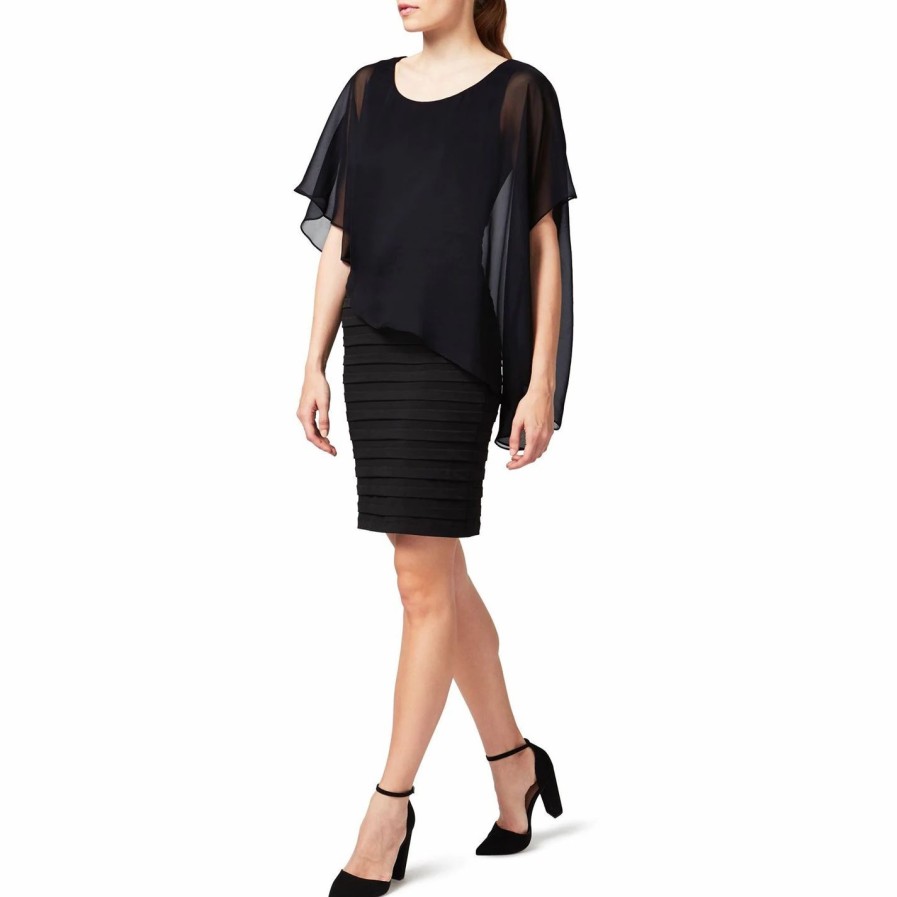 Best * James Lakeland Pleat Dress With Chiffon Sleeve