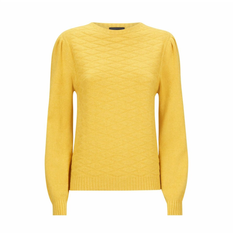 New * James Lakeland Diamond Puff Sleeve Jumper