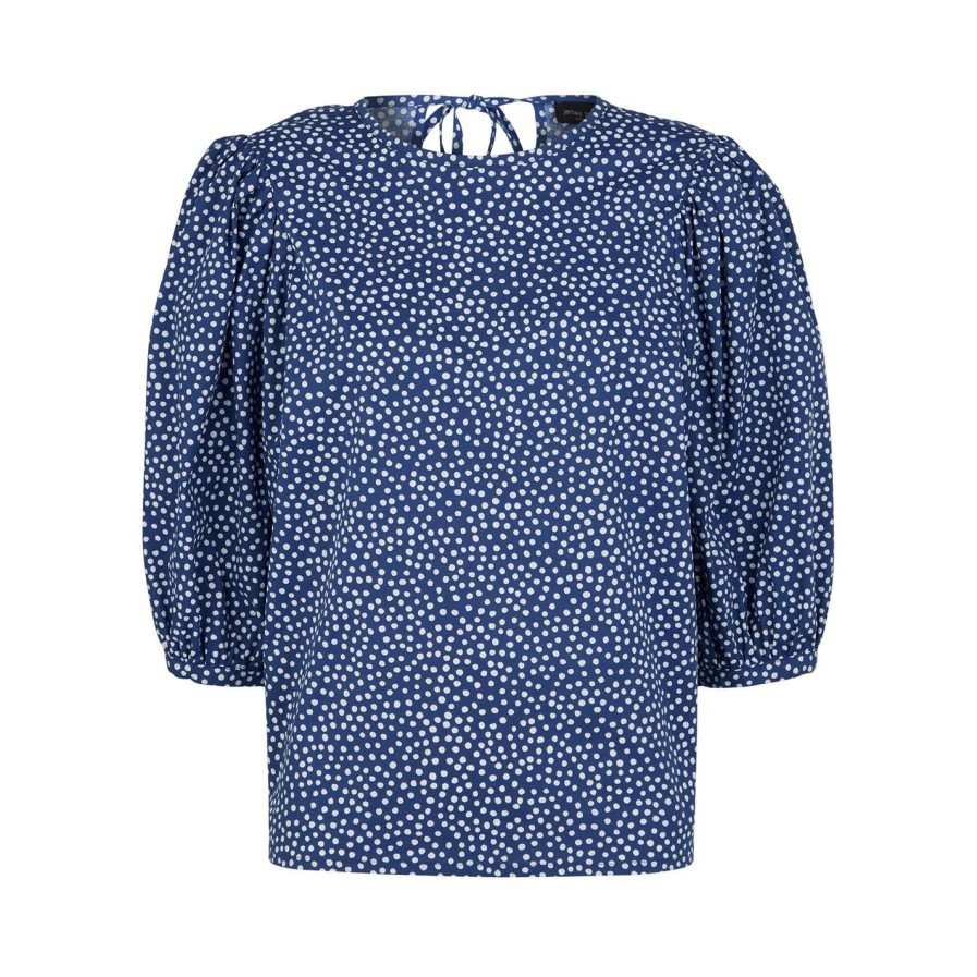 New * James Lakeland Polka Dot Puff Sleeve Blouse