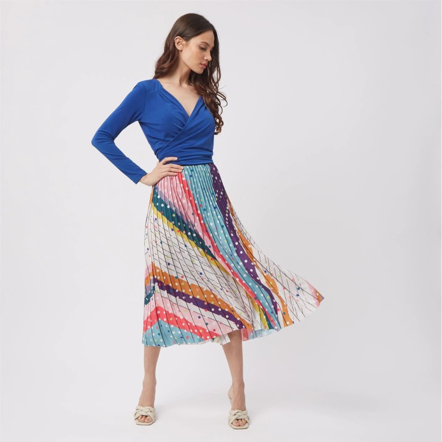 Clearance * James Lakeland Pleated Midi Skirt