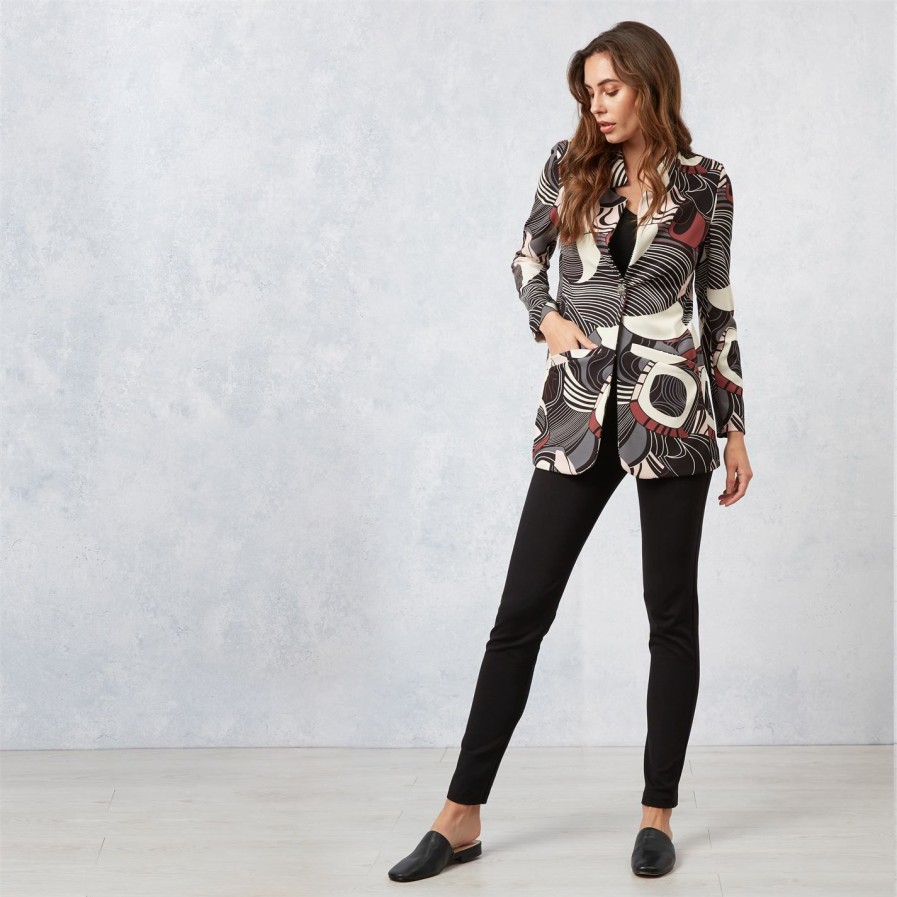 Best * James Lakeland Abstract Print Tailored Jacket