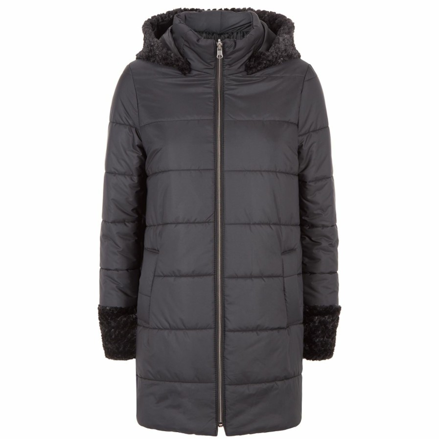 Clearance * James Lakeland Faux Fur Hooded Puffa Coat