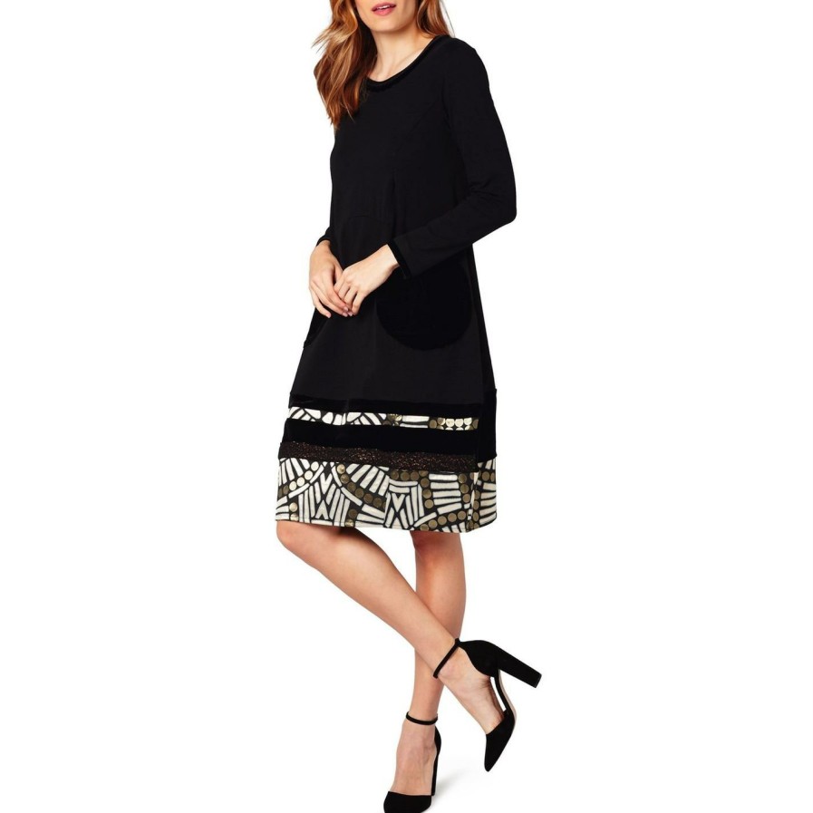 Clearance * James Lakeland Jacquard Pattern Hem Dress