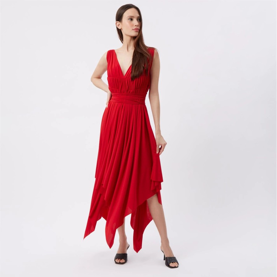 Clearance * James Lakeland Asymmetrical Hem Dress