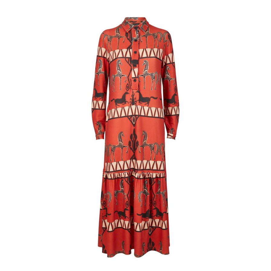 Wholesale * James Lakeland Horse Print Maxi Dress