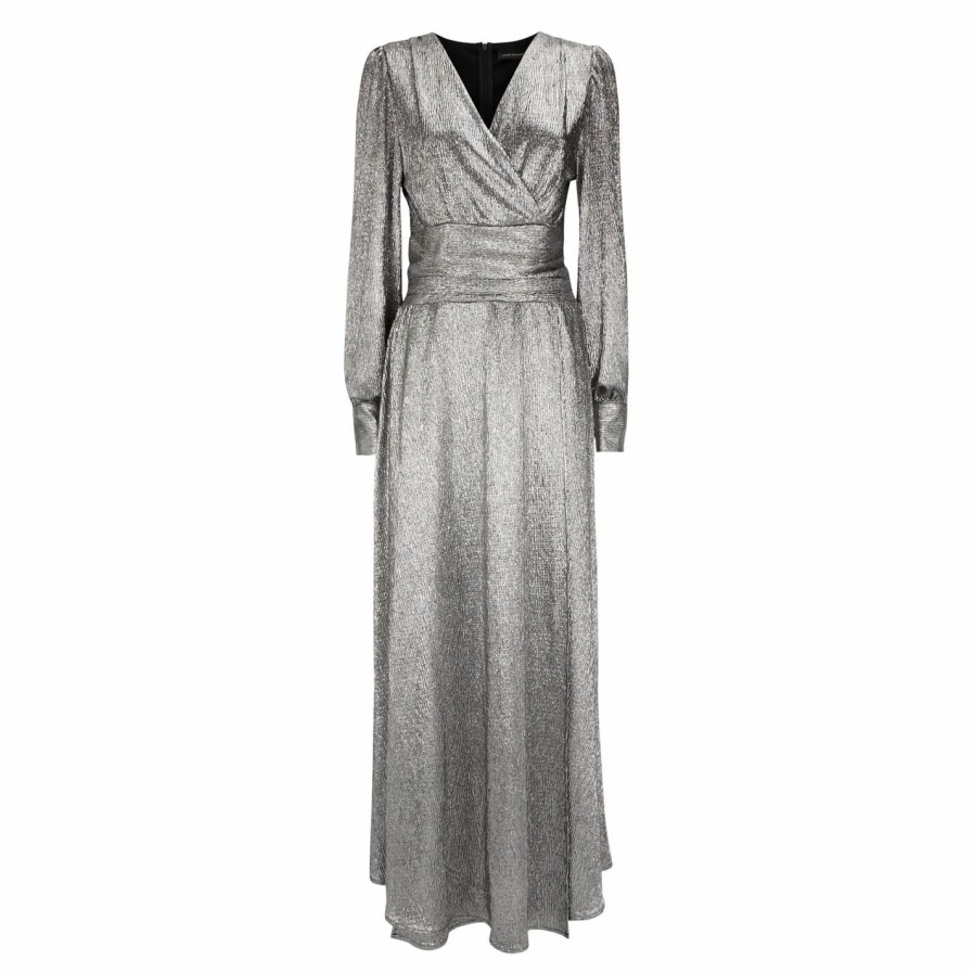 New * James Lakeland Metallic Evening Maxi Dress