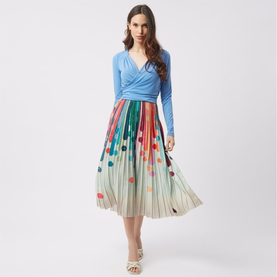 Online * James Lakeland Pleated Midi Skirt