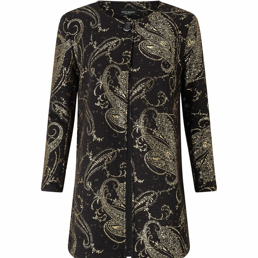 Hot * James Lakeland Gold Print Jacket