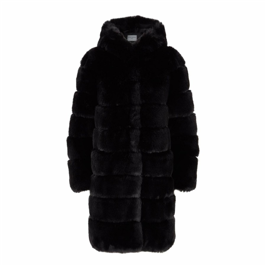 New * James Lakeland Luxury Ribbed Faux Fur Coat