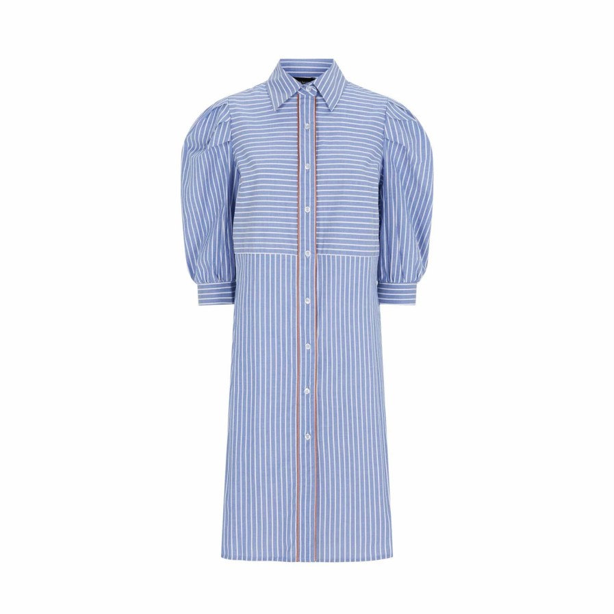 New * James Lakeland Striped Shirt Dress