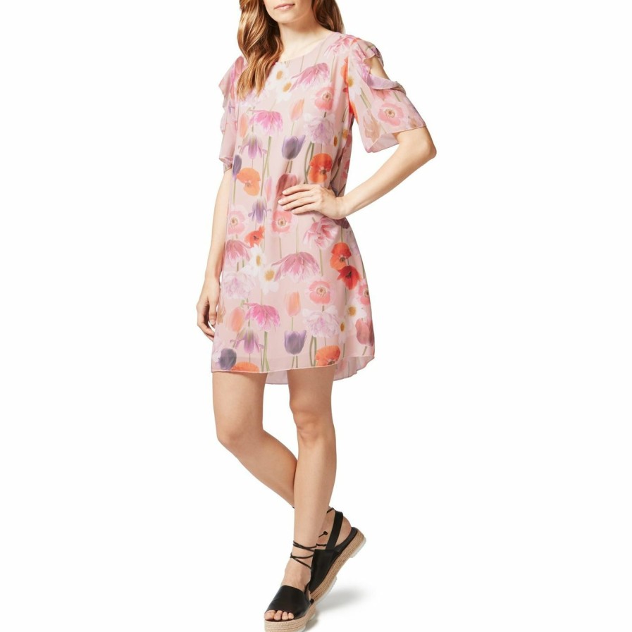 Hot * James Lakeland Floral Cold Shoulder Dress