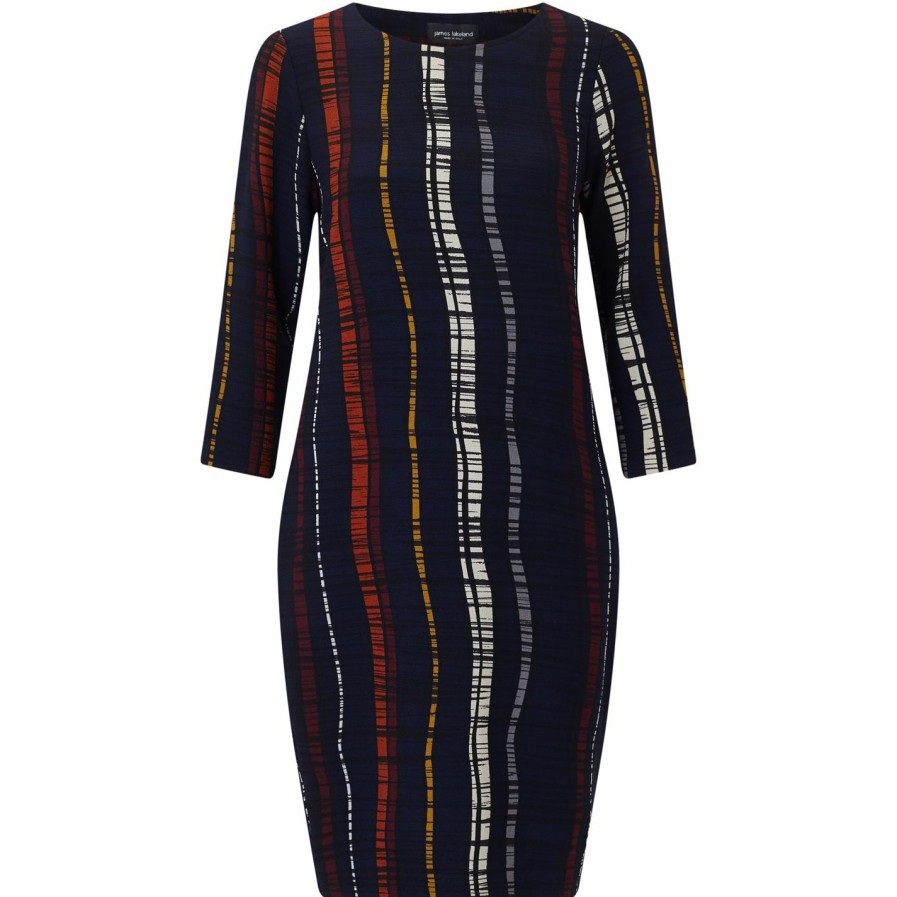 Clearance * James Lakeland Stripe Print Dress